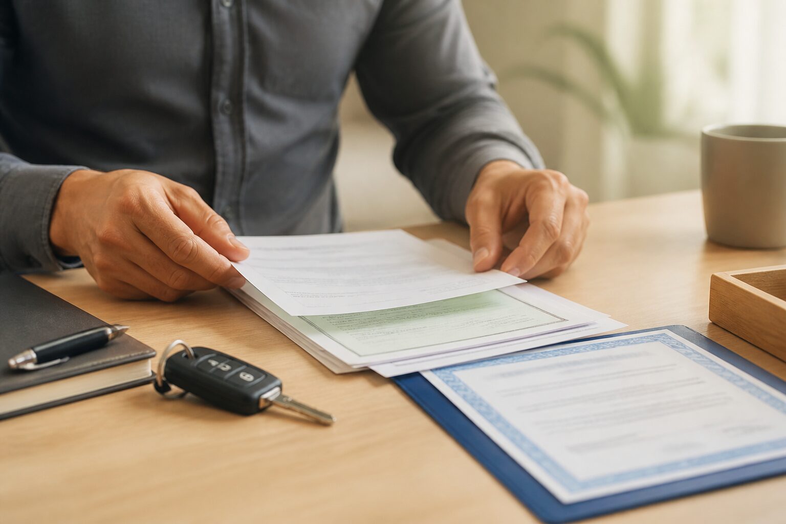 Documents et clés pour vendre une voiture en Belgique